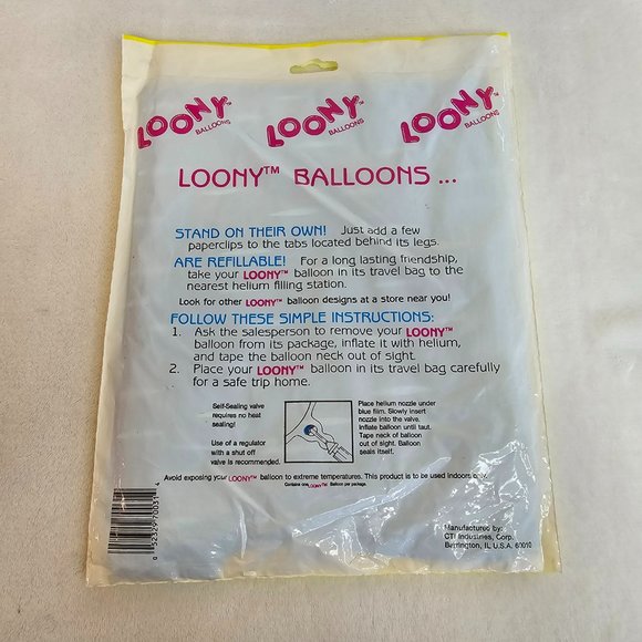 CTI Industries Loony Balloons It's A Boy Blue Bear Gender Reveal New Vtg 1989 - Picture 2 of 2